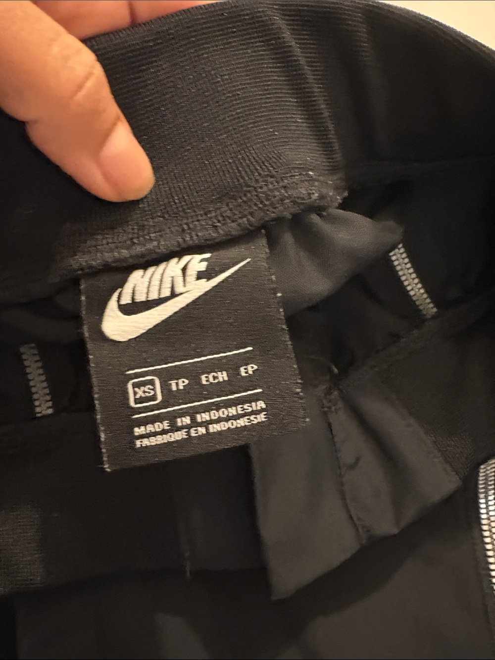 Nike Black Jogger Sweatpants with Silver Zippers - Picture 10 of 10